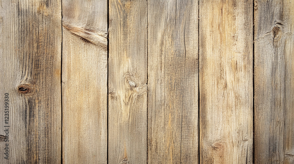 Fototapeta premium Natural light wood plank texture showcasing beautiful grain patterns and a warm, rustic appeal ideal for interior and exterior design projects. Generative AI