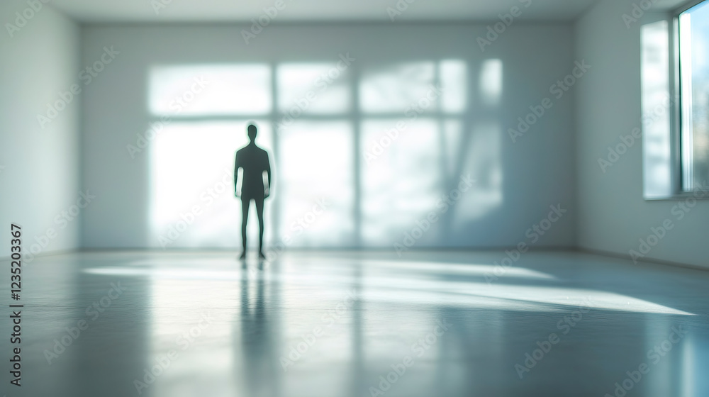 Mysterious Figure is Walking in a Dreamlike and Abstract Space Full of Depth and Emotion Mysterious Figure is Walking in a Dreamlike and Abstract Space Full of Depth and Emotion