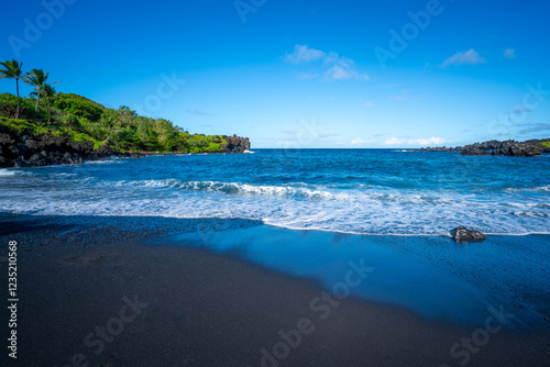 Waianapanapa State Park Black Sand Beach Maui Road to Hana photo