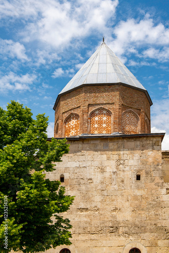 Cifte Minareli Medrese (Double Minaret Thelogical Schools). The structure is located at the city center. The structure has the biggest portal among the other theological schools in Anatolia. Sivas . photo