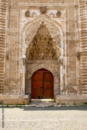 Cifte Minareli Medrese (Double Minaret Thelogical Schools). The structure is located at the city center. The structure has the biggest portal among the other theological schools in Anatolia. Sivas . photo