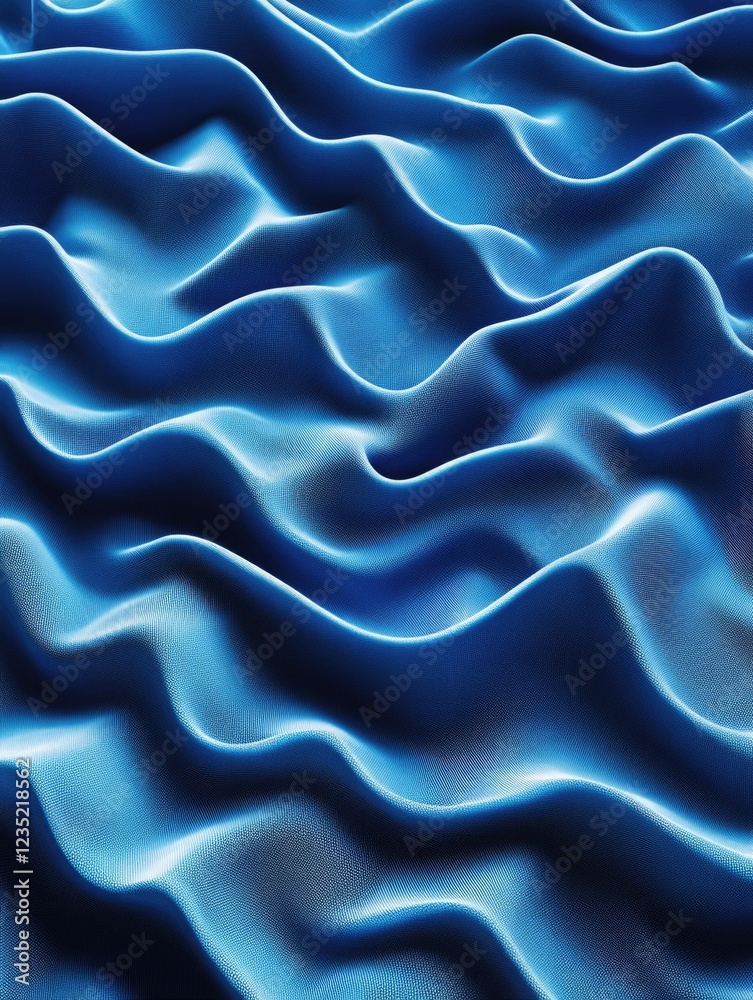 Obraz premium Wavy Blue Texture