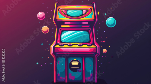 Retro arcade-themed logo 