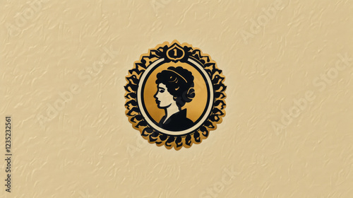 Retro stamp-style brand mark 