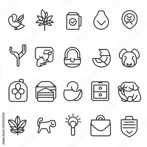 food and drink icons set