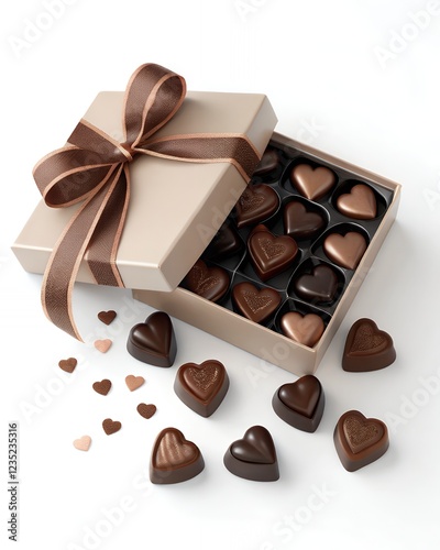 Gourmet Chocolate Heart Candies Gift Box Romantic Sweets Valentine s Day Treats