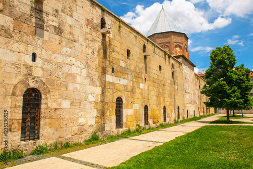 Cifte Minareli Medrese (Double Minaret Thelogical Schools). The structure is located at the city center. The structure has the biggest portal among the other theological schools in Anatolia. Sivas . photo