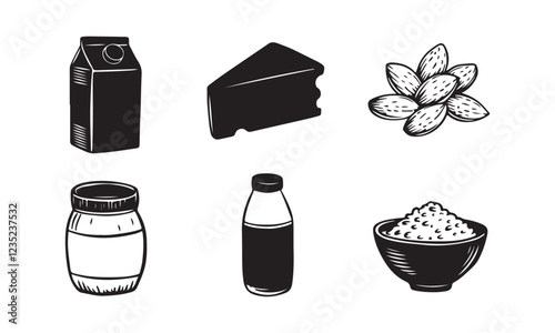 Six distinct objects, each with its unique shape and attributes.