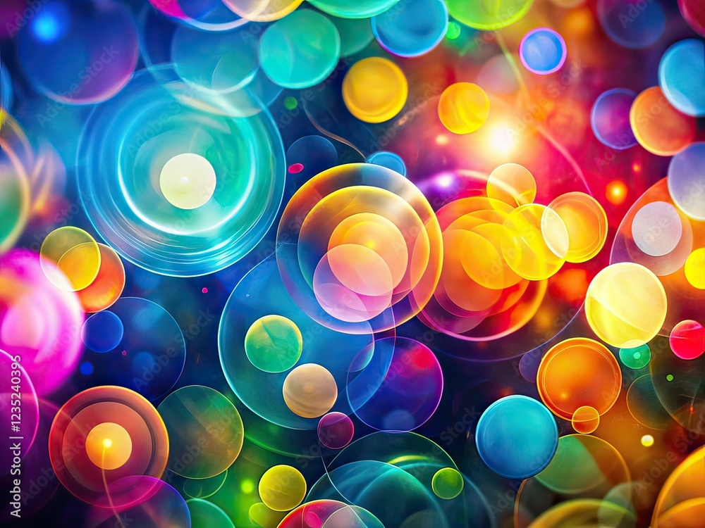 Abstract Colorful Geometric Circles Bokeh Backgrounds Abstract Colorful Geometric Circles Bokeh Backgrounds