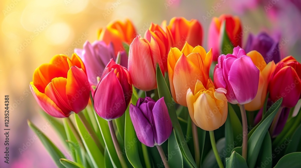 Growing tulips flowers close up Growing tulips flowers close up