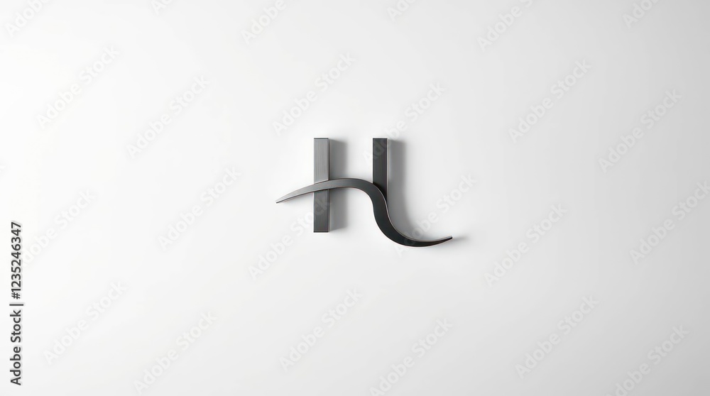metallic vector logo featuring the letters 'H' in a sleek, futuristic design. metallic vector logo featuring the letters 'H' in a sleek, futuristic design.