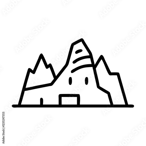 Berg Hügel Goldmine Symbol 