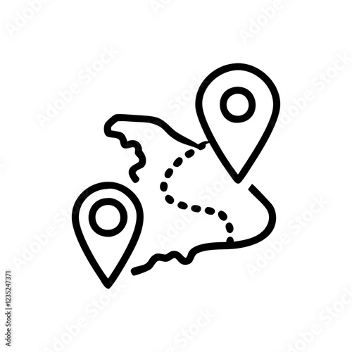 Navigation, Planung, Karte, Urlaub, Reise, Reisen Symbol 