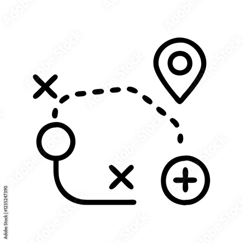 Karte Roadmap Strecke Weg Symbol 