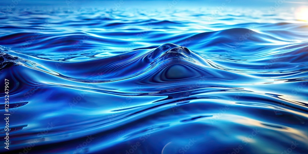 Abstract Water Surface - Blue Background Design Abstract Water Surface - Blue Background Design