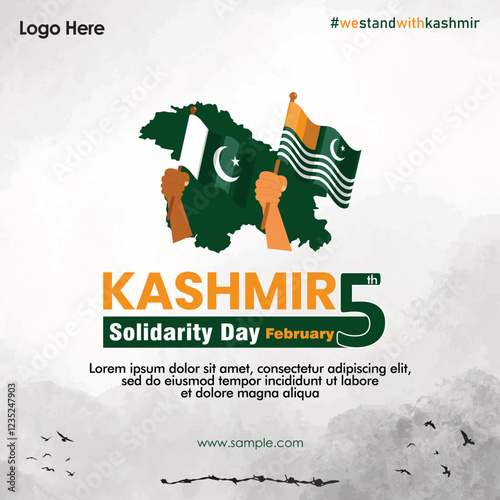 Kashmir solidarity day template design