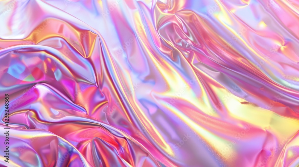 Fototapeta premium holographic colorful glass plastic shapes