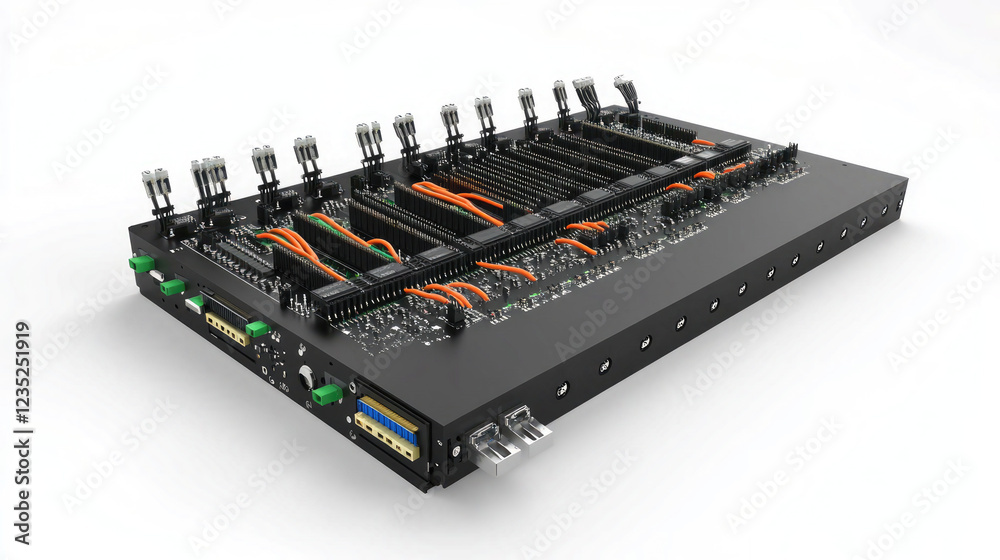 High-Tech Printed Circuit Board with Advanced Components for Modern Electronics