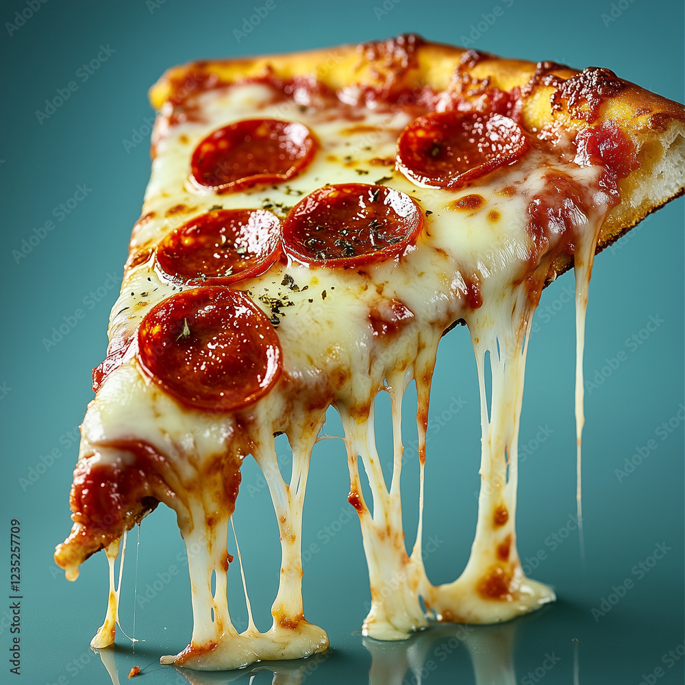 Mouthwatering Pepperoni Pizza Slice Mouthwatering Pepperoni Pizza Slice