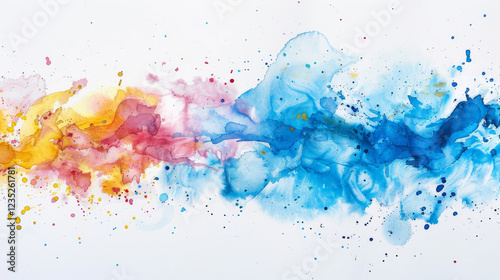 Watercolor splash brand mark