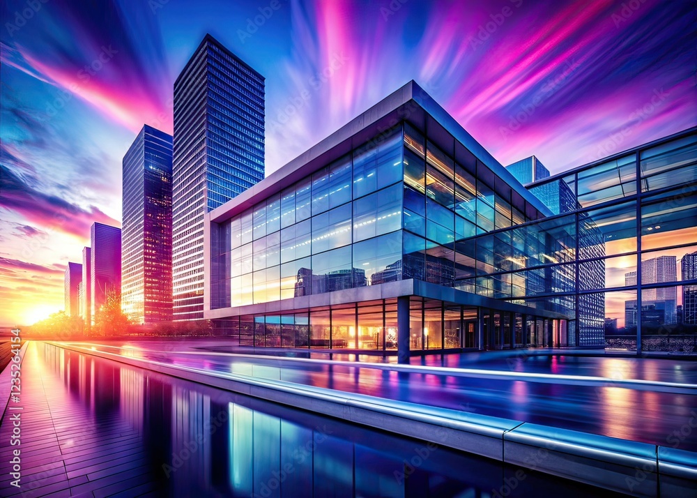 Fototapeta premium Colorful Gradient Architectural Business Poster Background