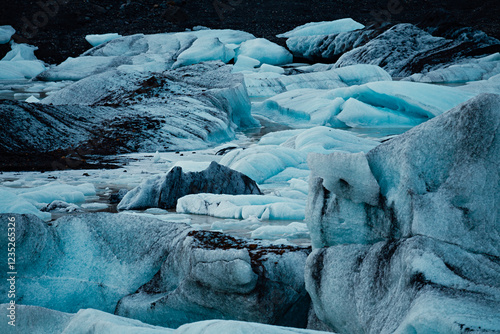 Quadro su tela Ice Iceberg on ice lagoon Iceland