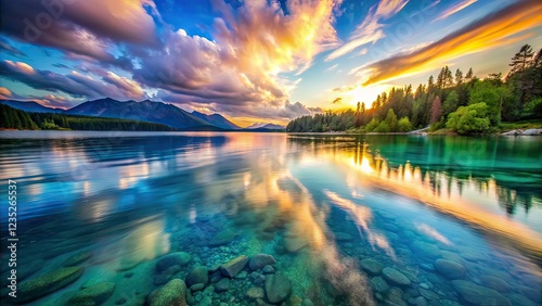 Wallpaper Mural Crystal Clear Water Long Exposure, Nature Photography, Stunning Scenery,  Waterfall,  Ocean,  Lake,  River,  Reflective Surface Torontodigital.ca