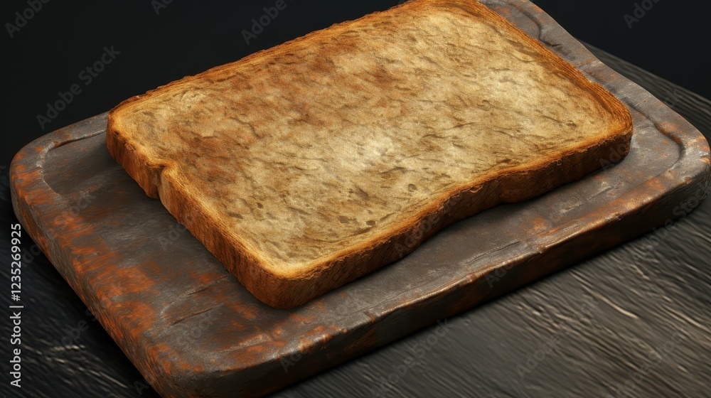 A soft, fluffy slice of bread, perfect for toasting or creating delicious sandwiches. Enjoy the fresh aroma A soft, fluffy slice of bread, perfect for toasting or creating delicious sandwiches. Enjoy the fresh aroma