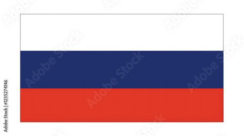 Free Download The flag of Russia in a flat, rectangular shape with precise edges and vivid colors, isolated on a white background. - GFXLoad