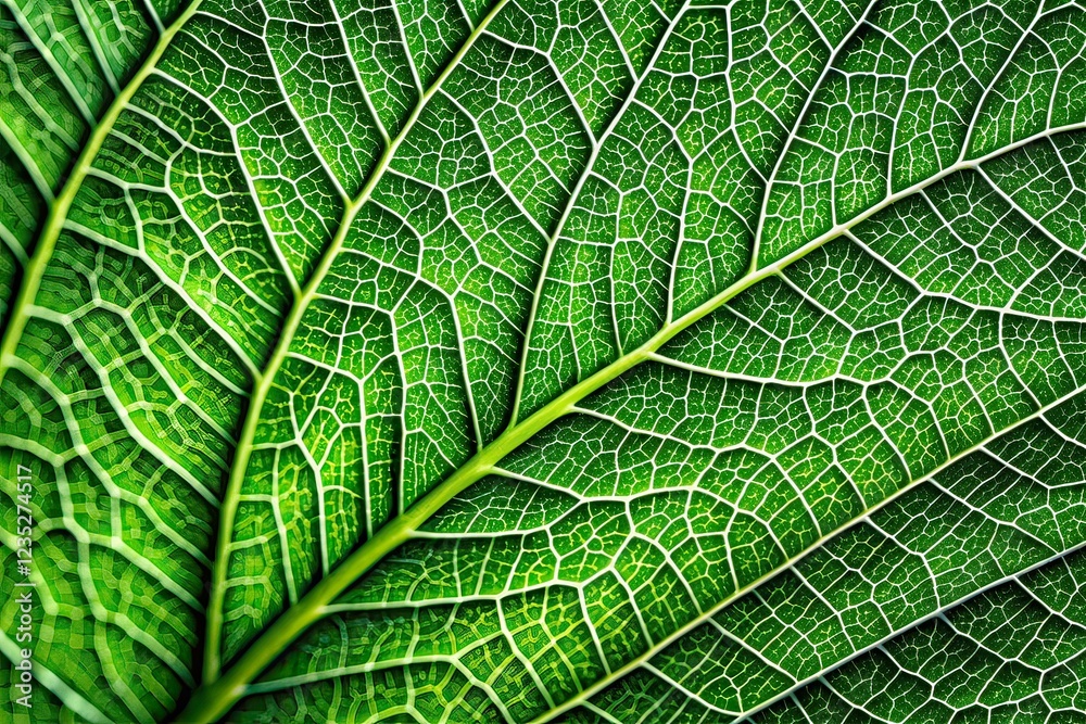 Elegant Green Leaf Macro Photography AI Art Elegant Green Leaf Macro Photography AI Art