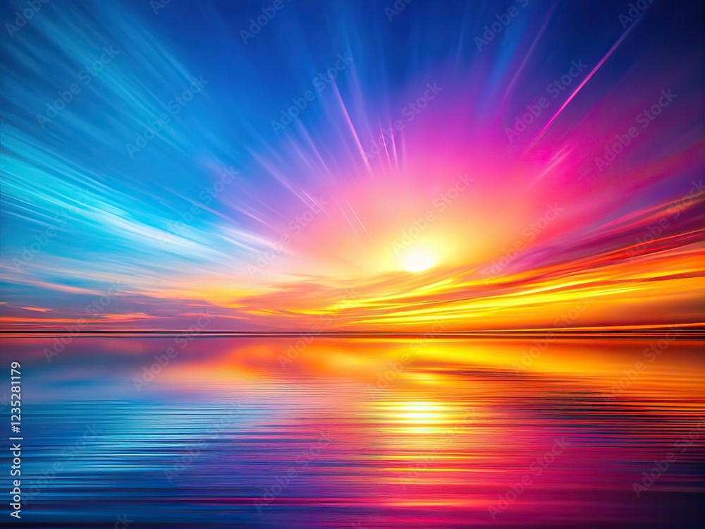 Obraz premium Futuristic Gradient Abstract Wallpaper - Pink Orange Blue