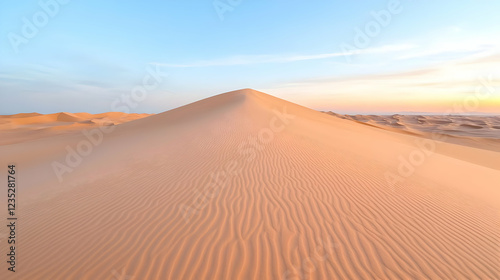 Desert dune sunrise landscape, travel background