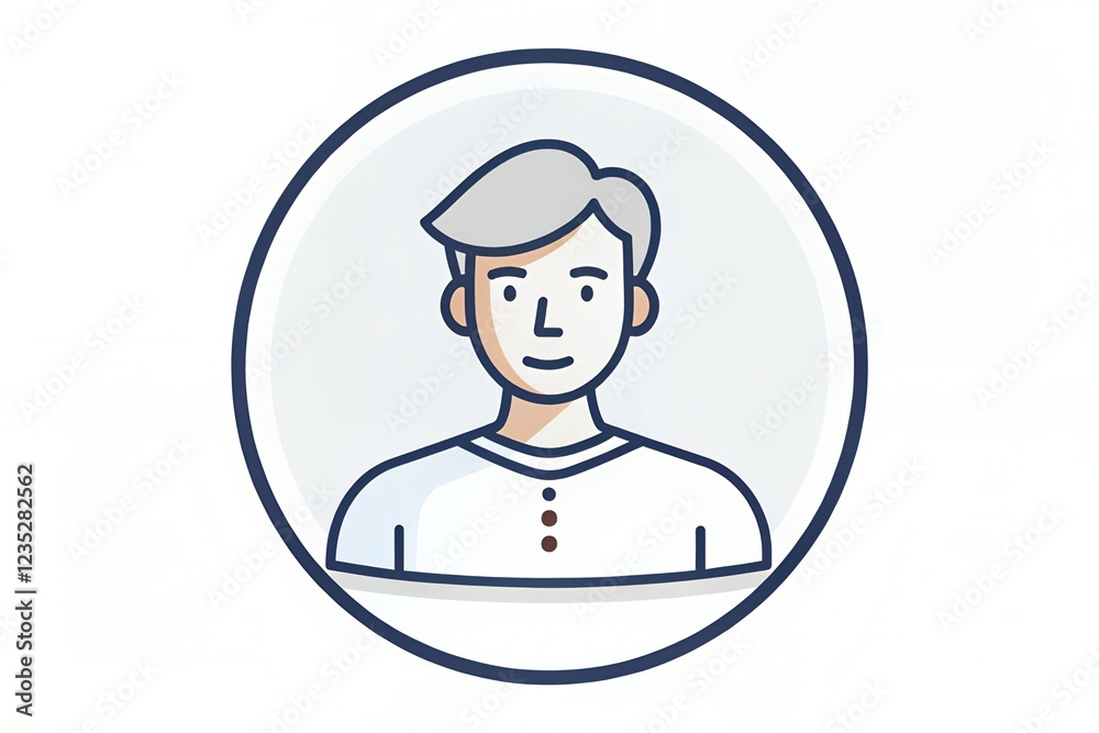 Simple Male Avatar Icon Profile Picture User Person Portrait Graphic Simple Male Avatar Icon Profile Picture User Person Portrait Graphic