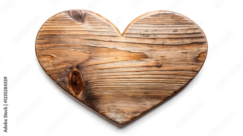 Wooden Heart Shape, Rustic Wood Heart, Love Symbol