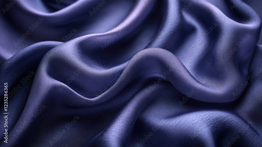 Fototapeta premium Draped purple silk fabric, studio shot, texture background, design