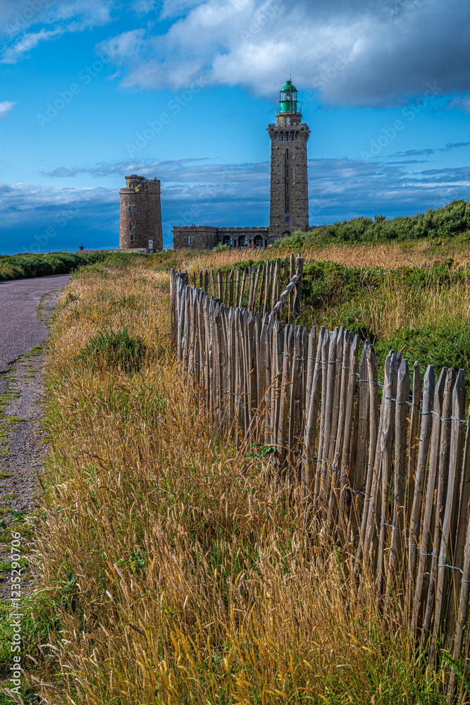 Obraz premium Lighthouse on the Cap Fréhel in Brittany, France