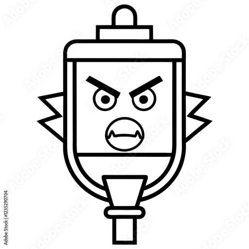Conductivity Meter Laboratory Research Vector | Clipart, Line Art & Cartoon Illustration, Conductivity meter lab research vector—clipart, cartoon, and line art for digital use on white background.