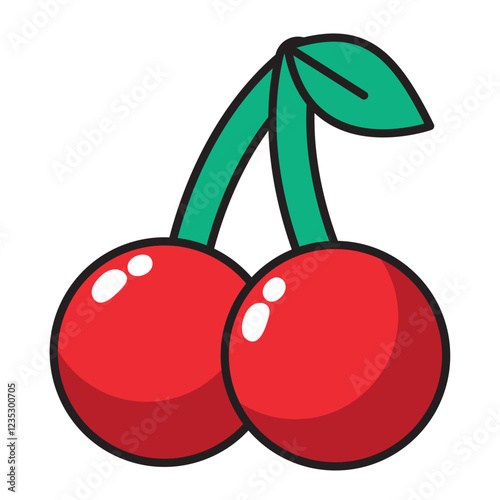 Cherries fruit icon