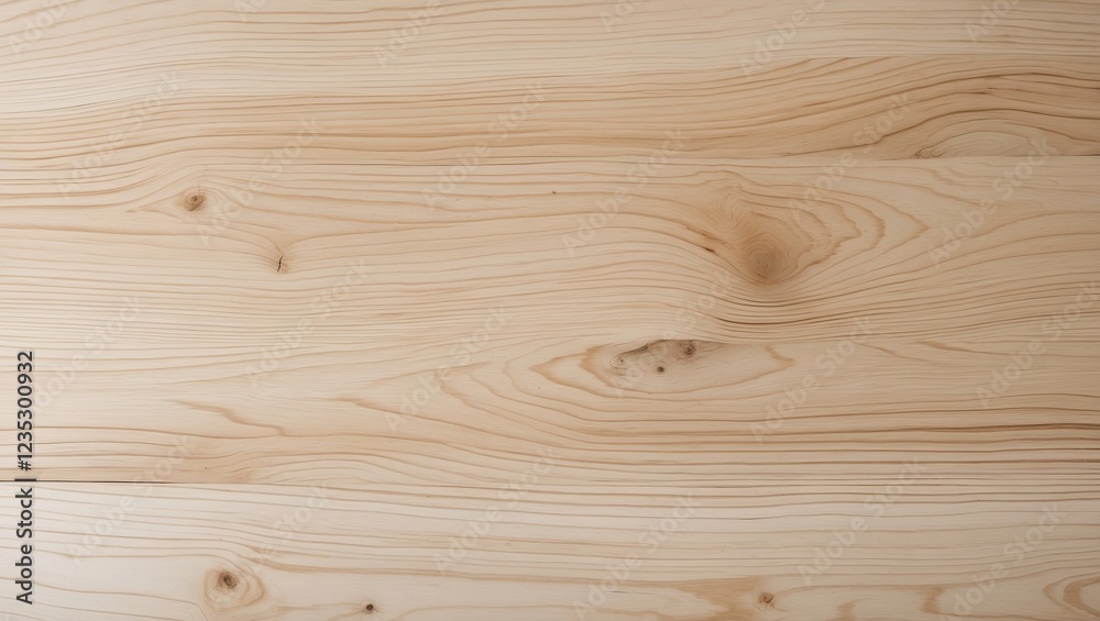 Fototapeta premium close-up of a wooden surface. The wood appears to be light in color and has a smooth texture. The grain of the wood is visible, with visible knots and grooves.