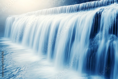 Majestic Waterfall in the Woods