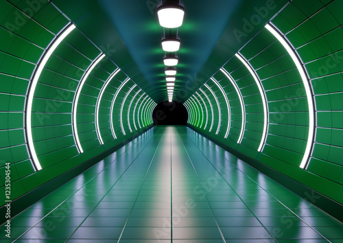 Abstract Subway Tunnel Background - Ideal for Graphic Design Projects and Urban Development Websites