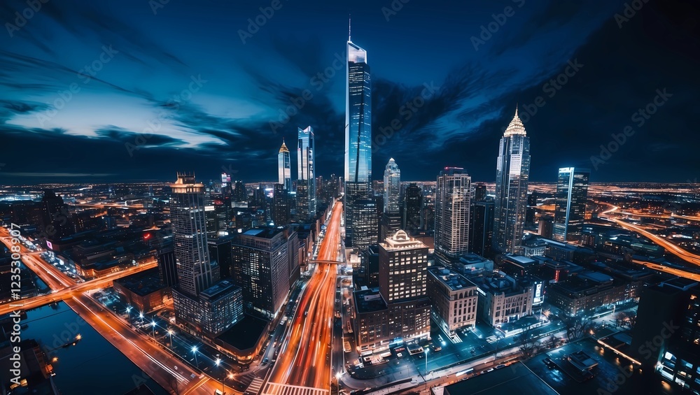 Fototapeta premium 4k city background wallpaper