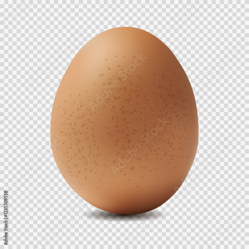 Realistic egg isolated on transparent background. 3d egg on transparent background
