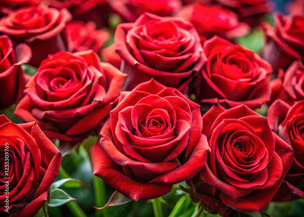 Lush Red Roses Bouquet, Deep Focus, Vibrant Bloom, Valentine's Day Flowers Lush Red Roses Bouquet, Deep Focus, Vibrant Bloom, Valentine's Day Flowers