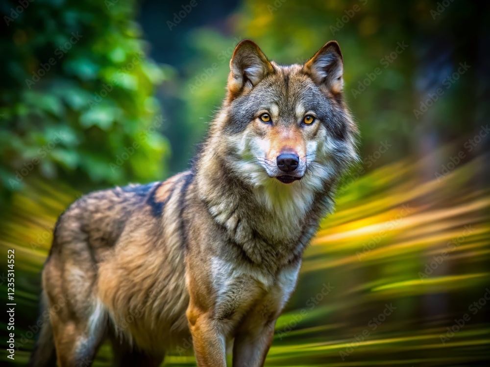 Fototapeta premium Majestic European Grey Wolf in the Wild