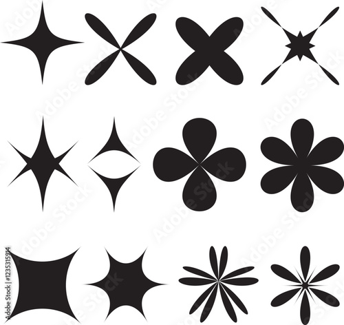 Shapes object elements. simply form collection llustration. for your unique design