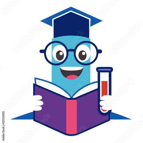 Graduated Cylinder Laboratory Research Vector | Clipart, Line Art & Cartoon Illustration, Graduated cylinder laboratory research vector illustration in clipart, line art, and cartoon styles.