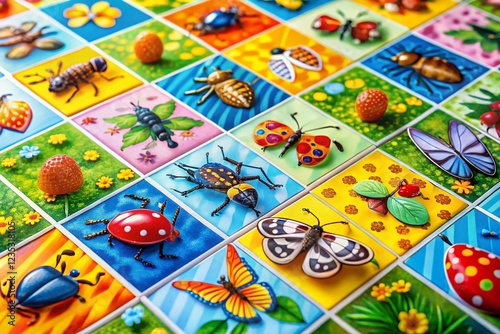 Matching Game for Kids: Spot the Pattern and Funny Bugs