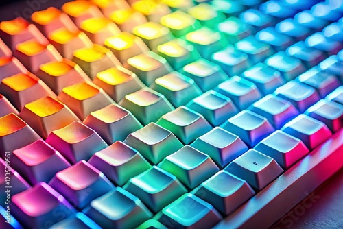 Miniature Keyboard Keys: Tilt-Shift Photography of Typed Words