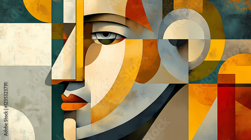 modern cubistinspired male face